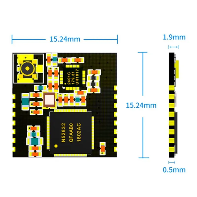 Holyiot 블루투스 저에너지 개발 보드 Nordic NRF52832 PA IPX 모듈 NRF52 DK 장거리 자동화 IOT 모듈