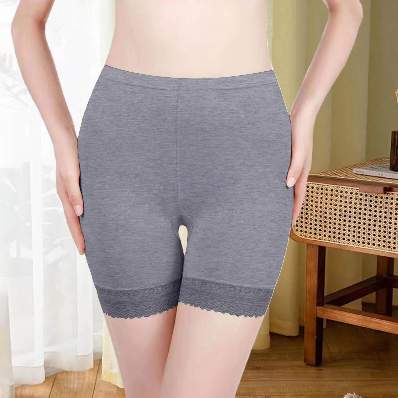 Safety Shorts Women Under Dresses Underwear Lace Stretch Cotton Contracted Abdomen Leggings