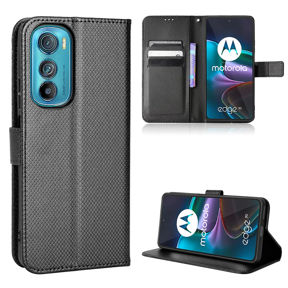 Per Moto Edge 30 Custodia Di Lusso Flip Diamond Pattern Skin Custodia In Pelle Pu Portafoglio Custodia Per Moto Edge 30 Edge 30 Borsa Per Telefono