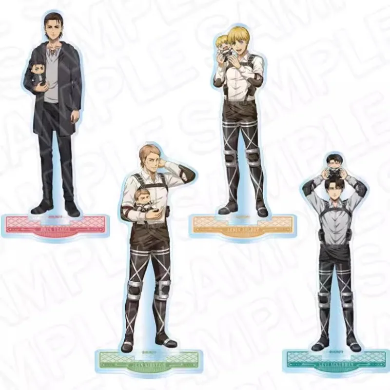 

Game Levi Ackerman Jean Kirstein Eren Yeager Armin Arlert Acrylic Stand Doll Anime Figure Model Plate Cosplay Toy for Gift