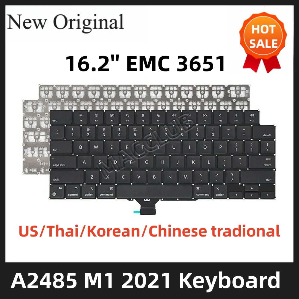 Tastiera A2485 Us Thai Cinese Coreano Tradizionale Per Macbook Pro Retina 16.2 "A2485 Emc 3651 Fine 2021 Tastiera
