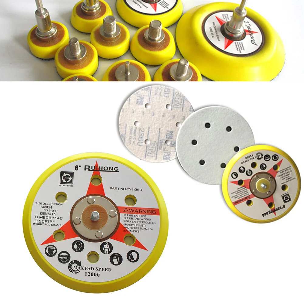 

1* Backing Pad 150mm 6 Inch Hook & Loop Polisher Sponge Power Sander Polishing Wheel Parts For Grinder Power Tools