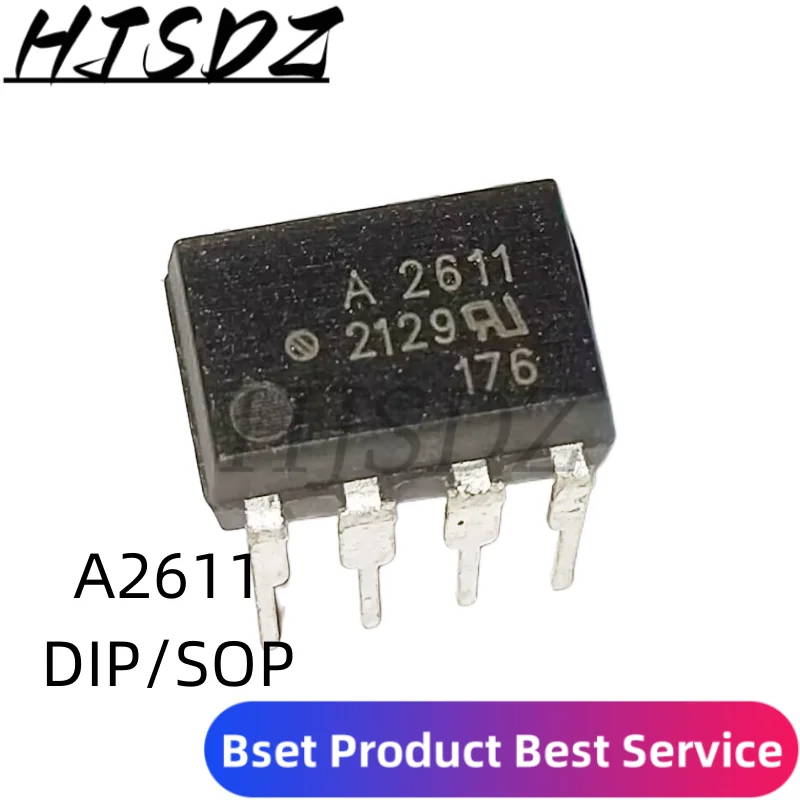 

Aislador оптический, 50 единиц/Лот, A2611 DIP, A2611 SOP,HCPL2611, HCPL-2611, HP2611, SOP-8/DIP-8