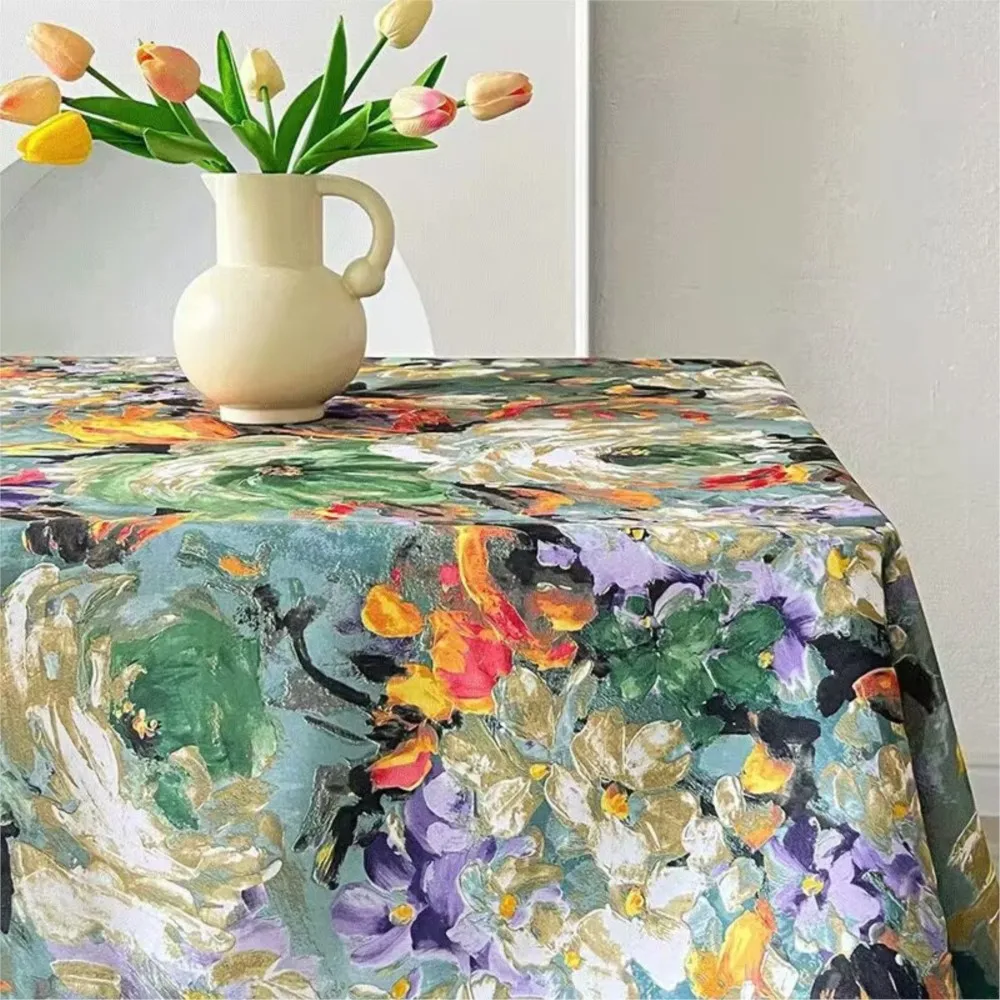 Chainho,Polyester Canvas Fabric,DIY Sewing Sofa Cover,Table Cloth,Outdoor Picnic Cloth Material,Floral Series,3 Sizes,25CF1
