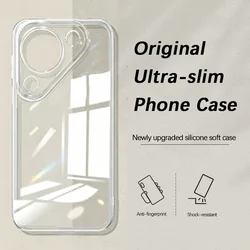 Flexible Durable Phone Case - Clear TPU Cover with 360° Soft Transparent Shockproof Protection for Pura 90 Pro Max (Clear)