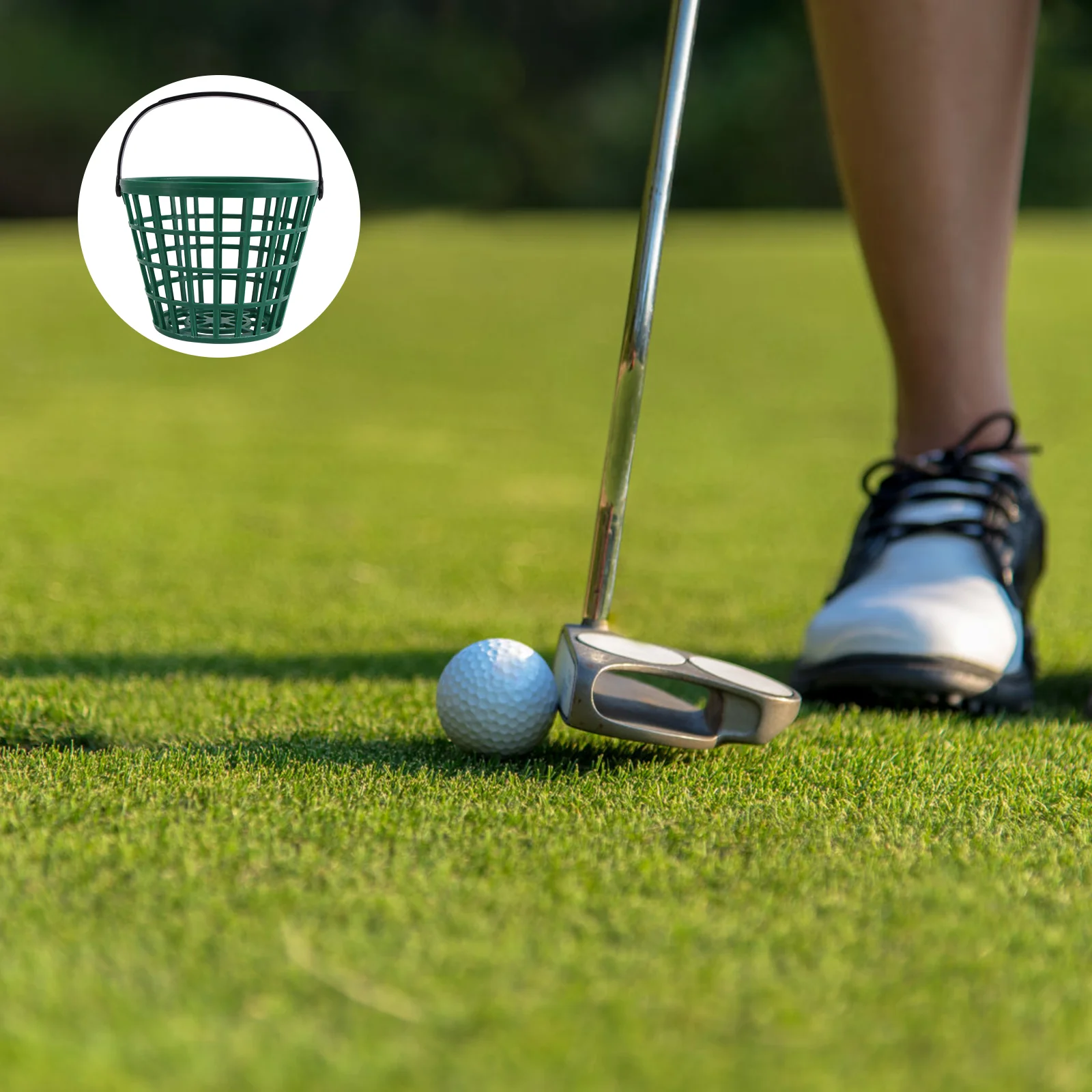 

Toddmomy Golf Ball Basket Plastic Golf Ball Bucket Golfball Storage Container Handle Outdoor Sport Stadium Accessories