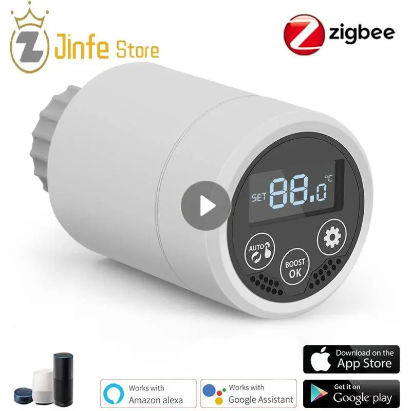 Tuya Smart Thermostatic Radiator Valve TRV Programmable Radiator Actuator Smart Home Temperature Controller Support Alexa