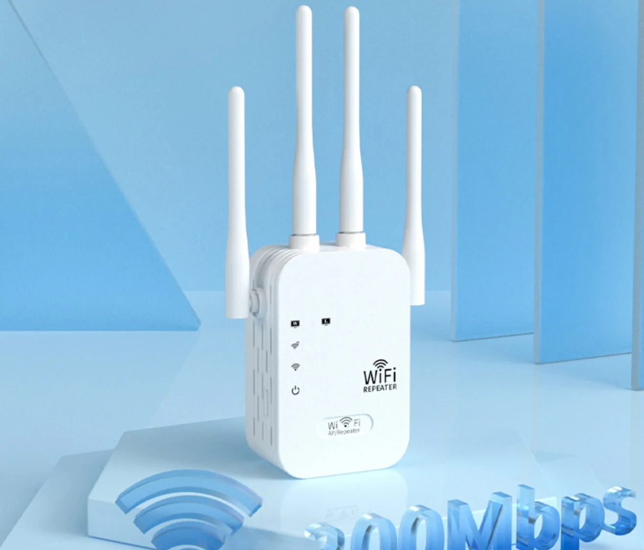 Extensor wi-fi de longo alcance, 300m, repetidor de sinal sem fio, rede, amplificador de internet, plugue ue para cobertura aprimorada de wi-fi de escritório doméstico