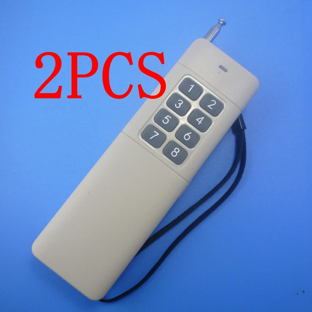 

2PCS 8 Buttons Large Power 8 Keys 433.92MHz DC9V EV1527 Fixed Code Remote TB428