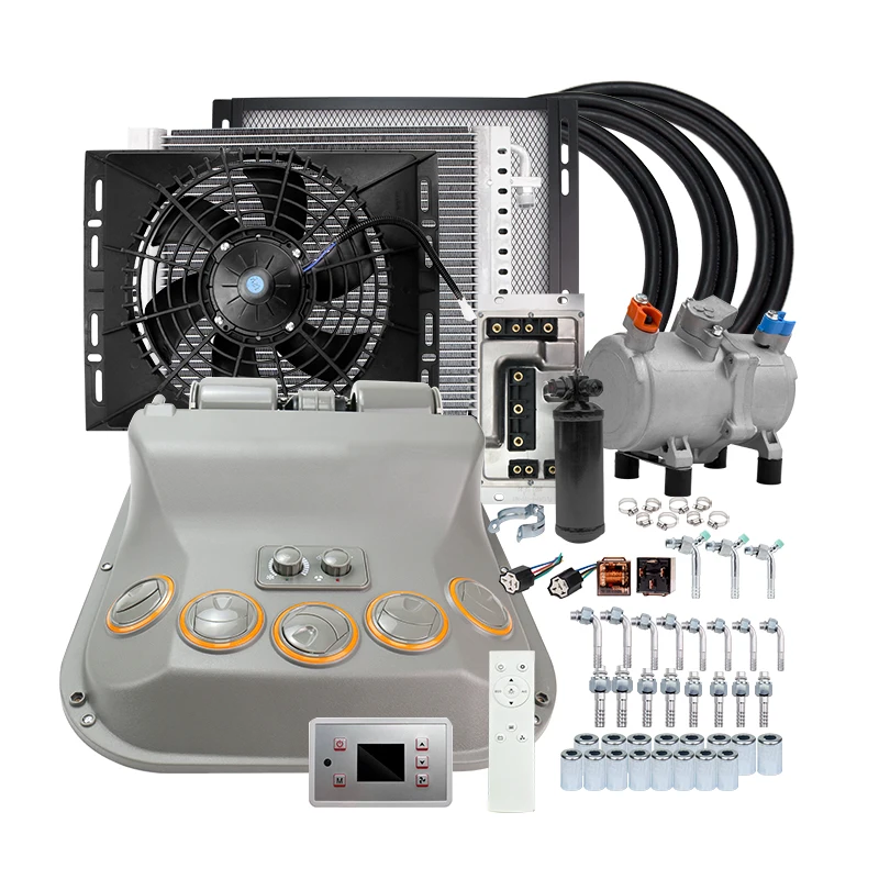 

Universal Backwall Auto Electric Air Conditioning Compressor 12V 24V for Car Van Street Rod Hot Classic A/C Conditioner