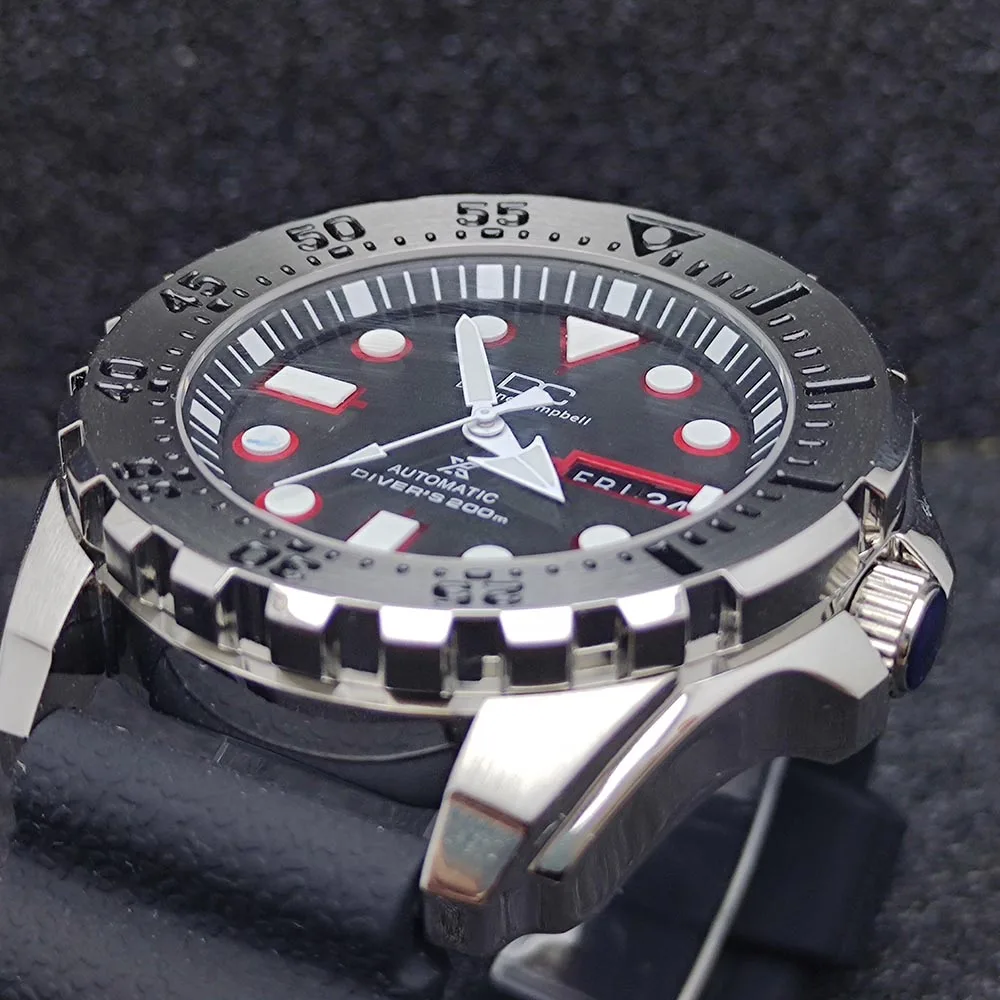 SK601 케이스, 44mm, NH35 NH36 용, 남성용 시계 스틸 케이스, 무브먼트 케이스, 시계 액세서리, 스테인레스 스틸 케이스, 고무 스트랩