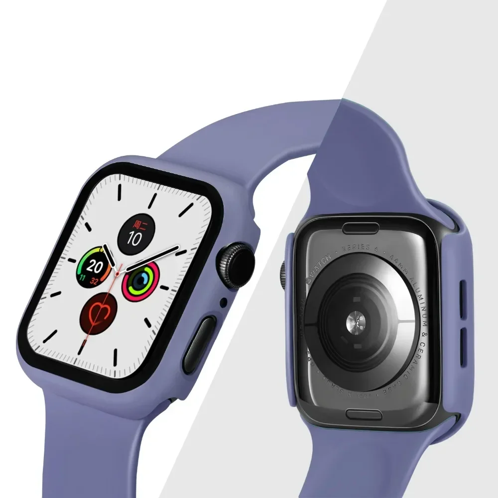 Gehärtetes Glas + Abdeckung für Apple Watch 9 8 41 mm 45 mm 42 mm 38 mm PC-Stoßstange Displayschutzfolie Hülle iWatch Serie 7 6 5 4 SE 44 mm 40 mm – Detail 8