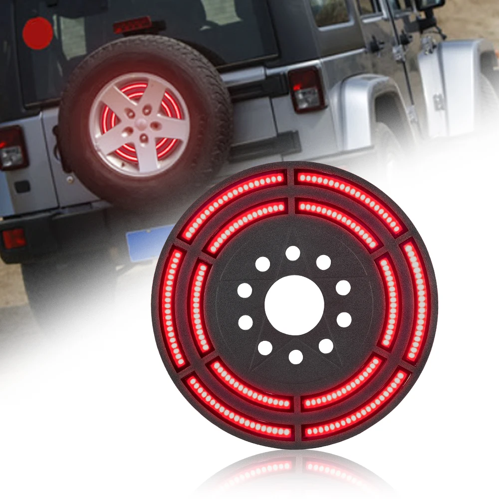 

Third Tail Lamp For Jeep Wrangler JK 2007-2018 & Wrangler JL/JLU 2018-2020 3rd LED Rear Wheel Lights Spare Tire Brake Light