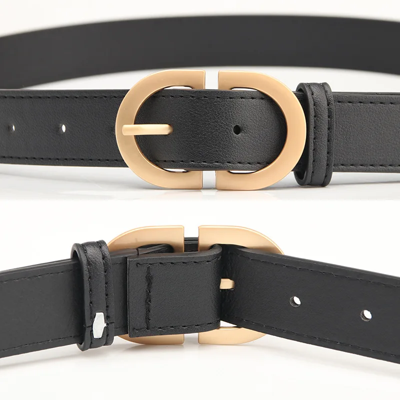 Chic Women's Fashion Belt with Metal Buckle - Available in Multiple Colors