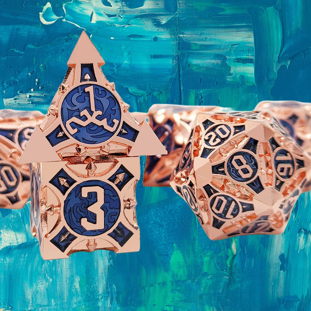 Zinc Alloy DND Dice Polyhedral Metal Dice For Dungeon and Dragon MTG Pathfinder RPG Board Game D&D Role Playing Game Dice Set 4
