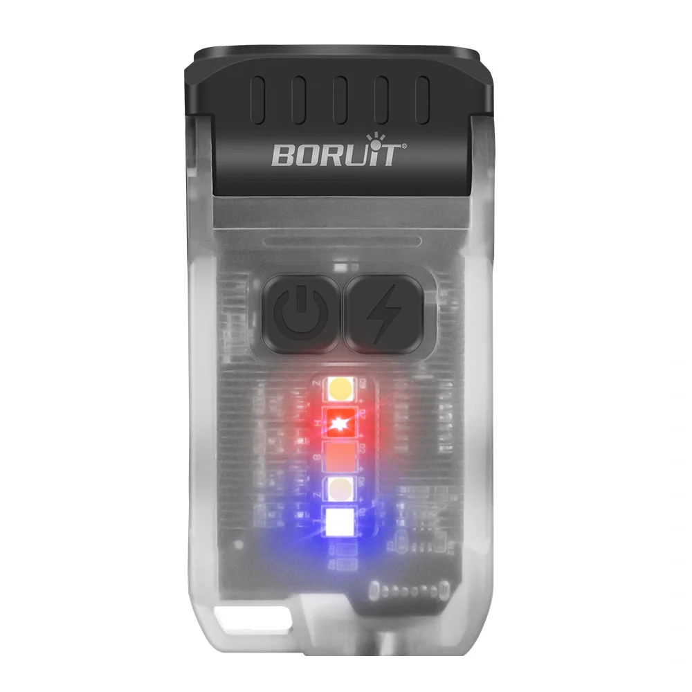 مصباح يدوي LED دوار لسلسلة المفاتيح، قابل لإعادة ا...