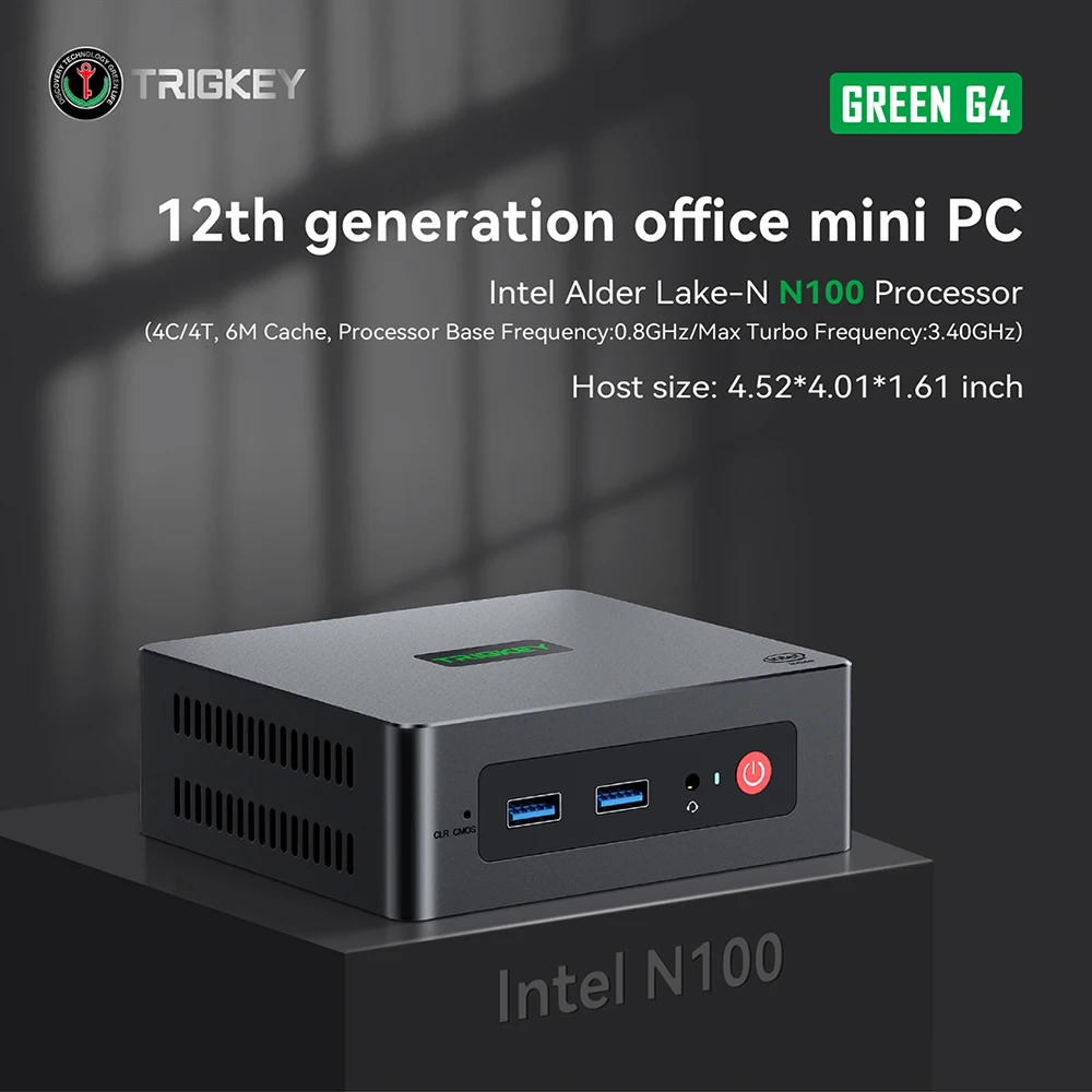 TRIGKEY Green G4 Mini PC Win11 Intel 11th Gen N100 with 16GB