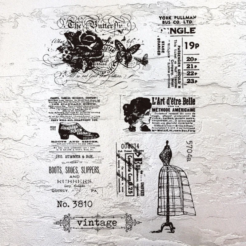 빈티지 디지털 영어 클리어 스탬프, 로즈 빌 고무 스탬프, DIY 스크랩북 배경 장식, 카드 제작 공예, 15x20cm