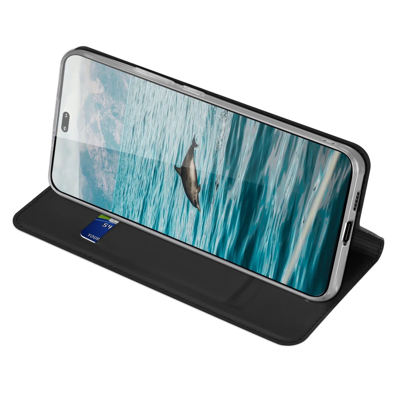 Luxury PU Leather Flip Wallet Case with Card Slots and Protective Cover