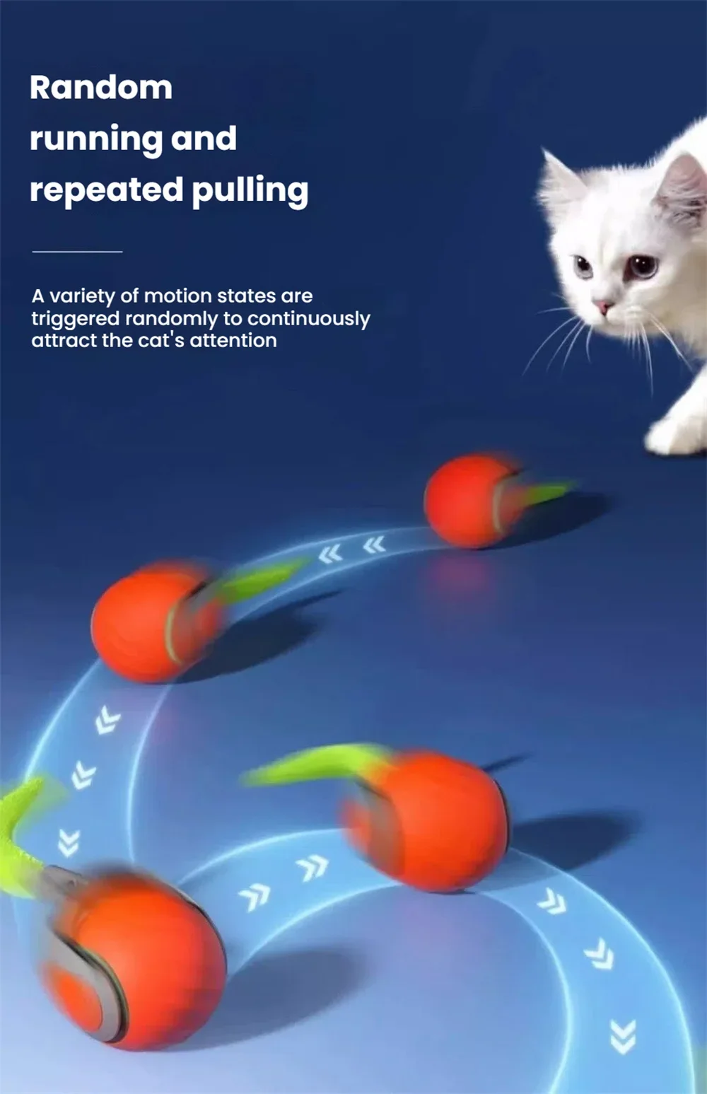Interactive Rolling Pet Ball Toy For Cats And Dogs Motion Toy_voghion.com
