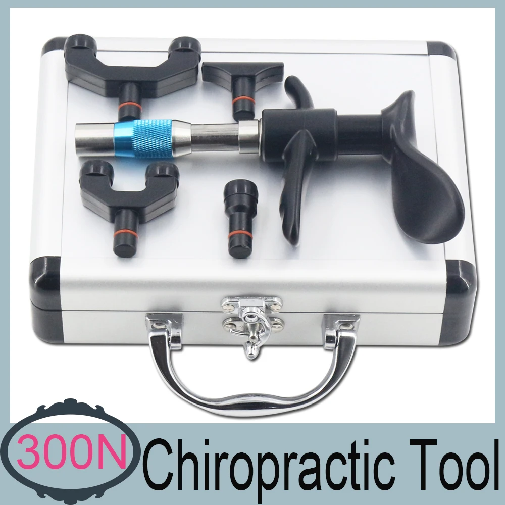 

300N ручной хиропрактика, регулирующий пистолет для коррекции позвоночника с 4 головками, для массажа плеч и шеи, корректор здоровья тела, массажер
