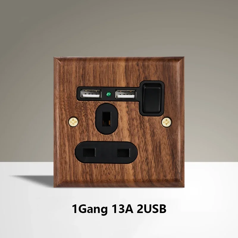1Gang 13A 2USB