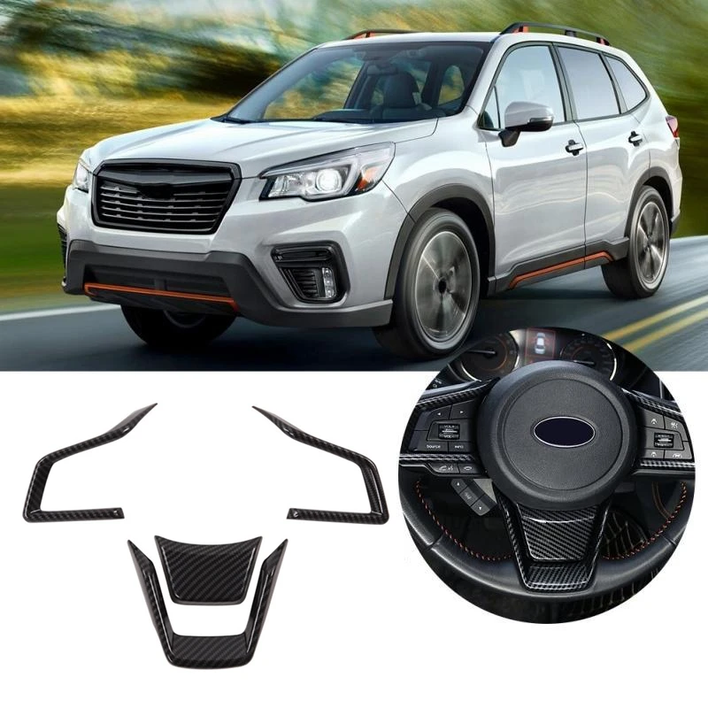 4Pcs Car Steering Wheel Panel Decoration Cover Trim For Subaru Forester Impreza Outback Car Interior Styling 1