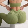V-Back Yoga Legging With Pockets Women Scrunch Butt Workout Pants Stretchy Lifting Hip Sports Leggings Gym Pilate Sexy Tights