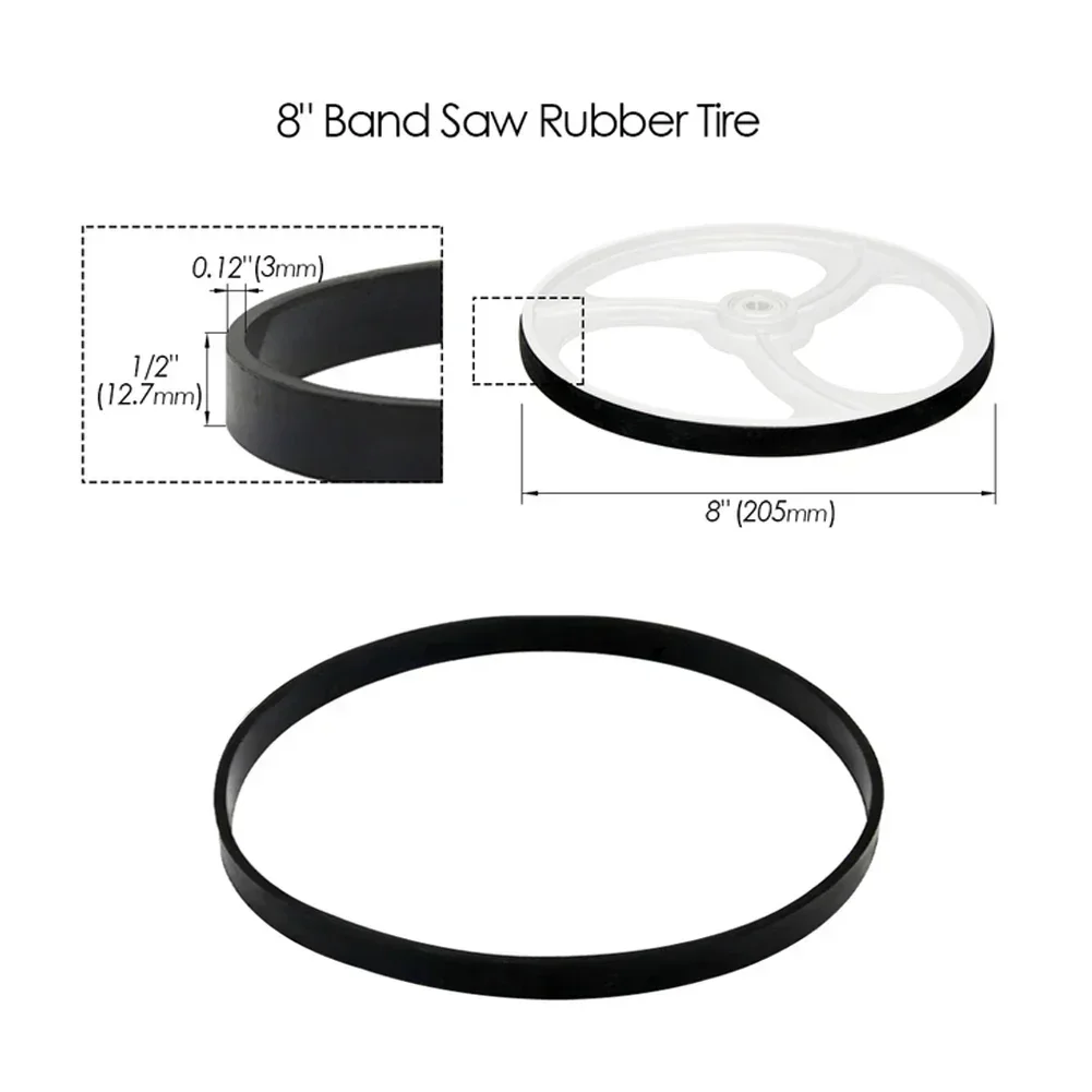 Band Saw Tires Rubber Rings – Replacement Set For 8 To 14 Inch Band Saws
