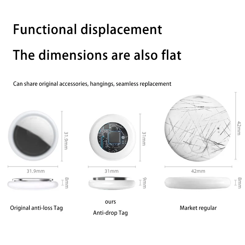 Bluetooth GPS Tracker XIAOMI Smart Airtag Work with Apple Find My APP for IOS Pet Key Finder