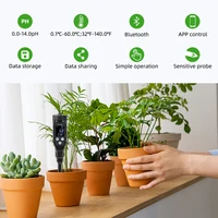 Smart Soil PH Meter 0.0~14.0pH Bluetooth Soil Tester Data Logger Temp Acidity Analyzer for Hydroponics Planting Garden Farmland 2