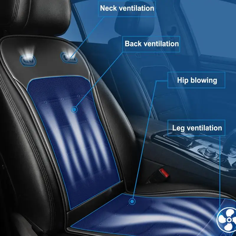 

Cooling Car Seat Cushion Summer Cool Blowing Ventilation Seat Covers car ice cushion Breathable Cooled Seat Pads with fans