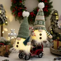 30cm Glowing Knitted Gnome Doll Couple with Led Night Light 2025 Christmas Decorations Home Xmas Tree Decor New Year 2026 Gift 2