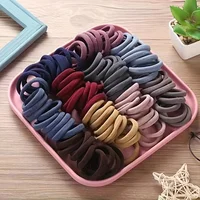 50/100pcs Boho Seamless Elastic Hair Ties-Thick Comfortable & Durable Ponytail Holders for Women - Solid Color Hair Accessories - Image 6