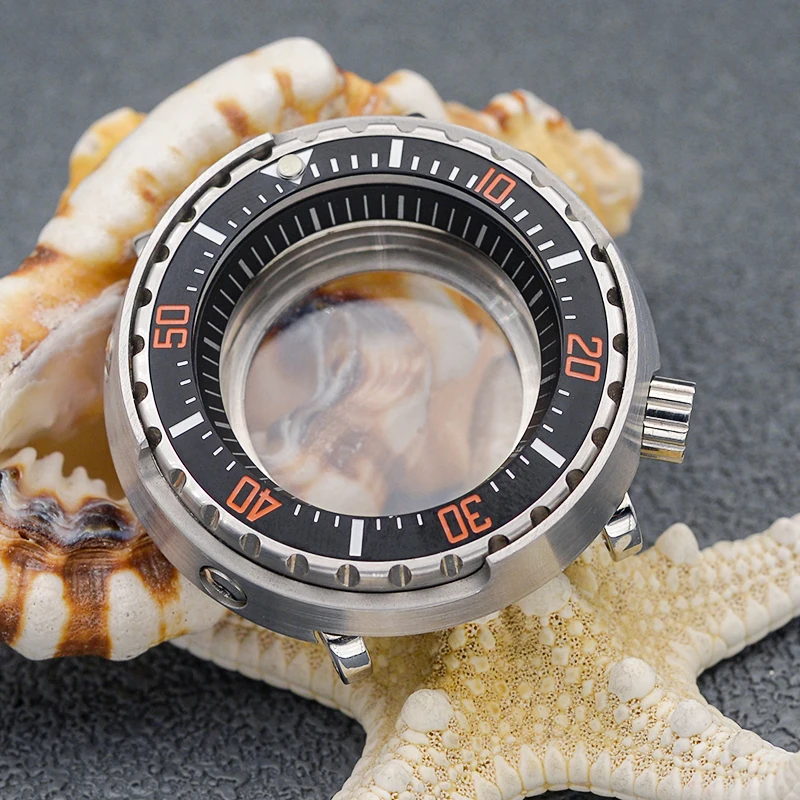 Custodia Nh35 Seiko Bezel Insert Cassa Dell'Orologio In Scatola Di Tonno Per Monster Tonno Marinemaster Prospex Adatto Al Movimento Automatico Nh35 Nh