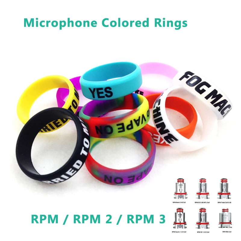 OriginalMicrophoneColoredIDRingsNumberMulticolorSoftSilicone