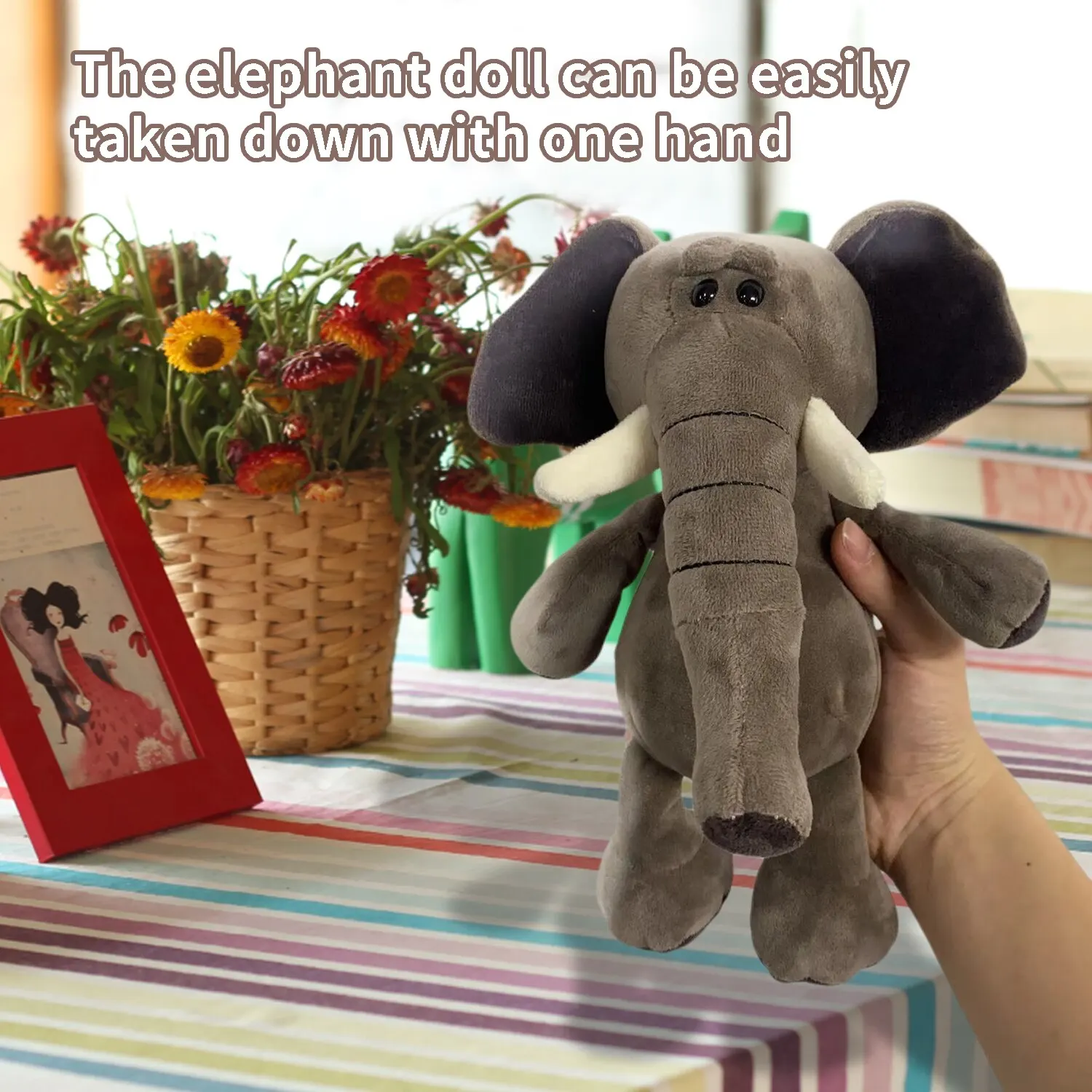 25cm Elephant Plush Toys PP Cotton Stuffed Toy Elephant Animals Dolls for Kid Gifts for Children
