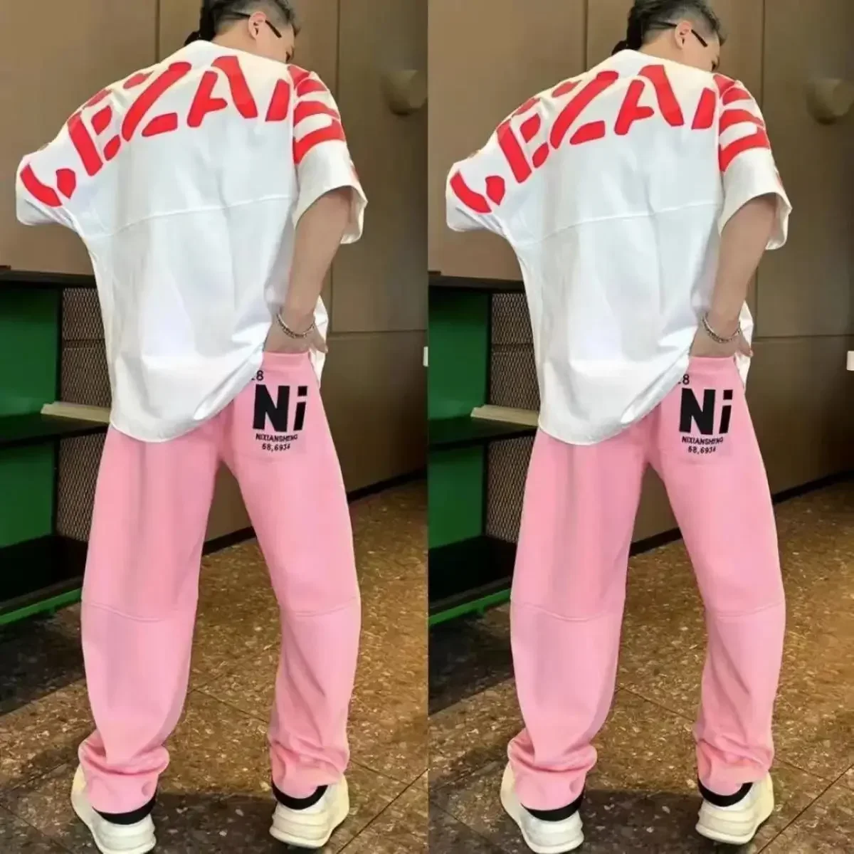 Pantalones deportivos Jogger Camisetas con alfabeto Pantalones Trajes para hombres Correr Jogging Pantalones de algodón para hombre Conjuntos de dos piezas Estilo coreano 2024