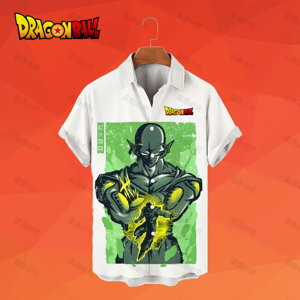 

Dragon Ball Z Men's Shirts Vegeta Goku Super Saiya Japanese Fashion Summer 5XL Harajuku Cool Anime Playa Hawaiian Shirt Blouse