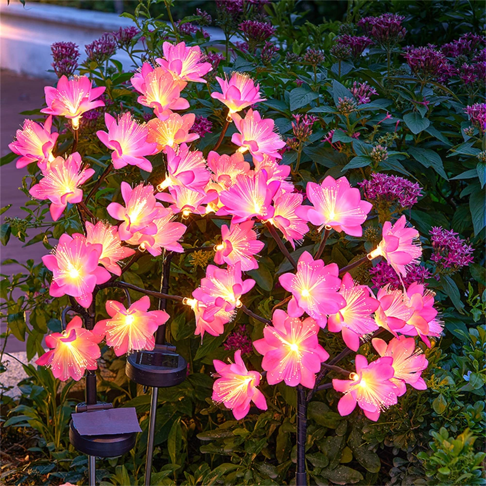 CamelliaSolarLedLightOutdoorsWaterproofDecorationGardenSolarFlowersLawnLampsfor