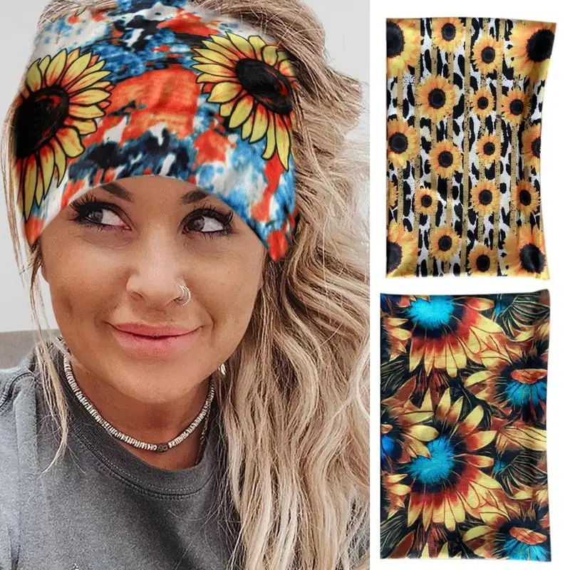 Workout Headbands For Women Wide Bohoversatile Headbands Neck Gaiter Magic Scarf Bandana Head Wrap Headwear Hats Scarves For