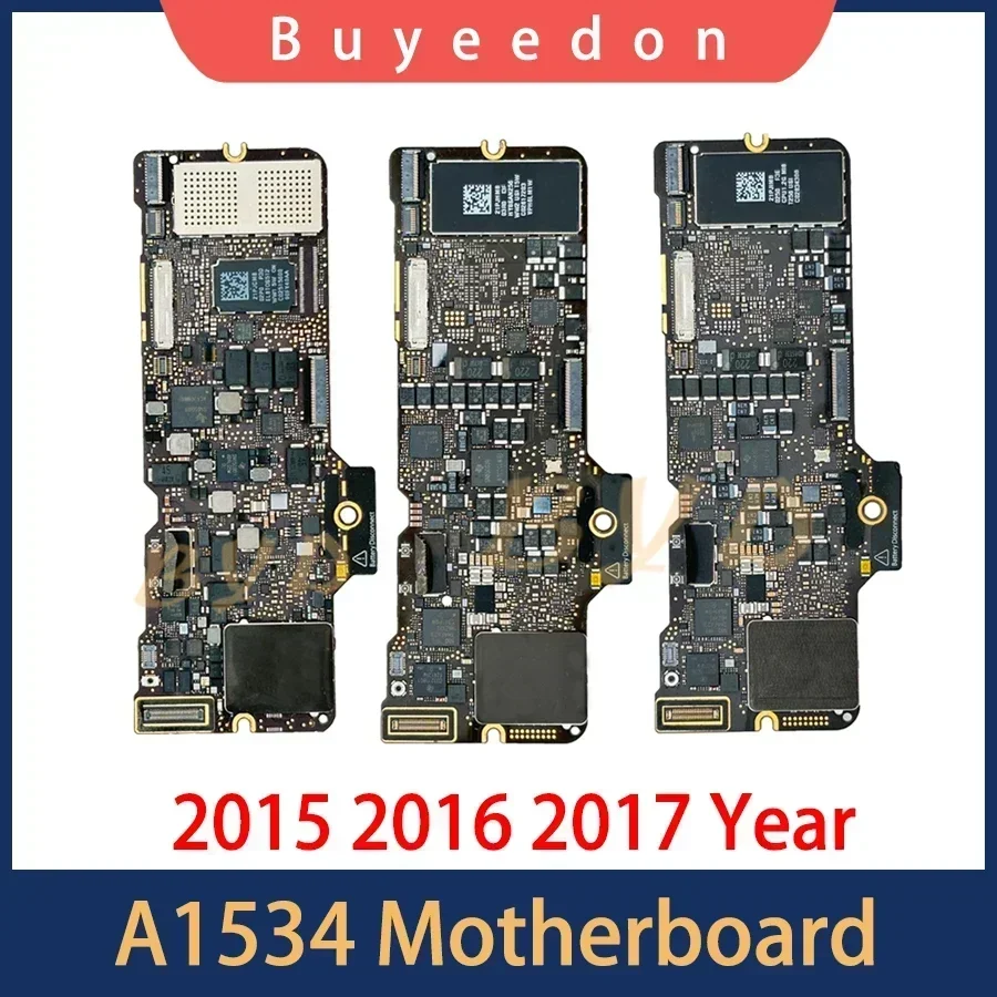 Tested A1534 Motherboard For Macbook Retina 12" A1534 Logic Board M3 M5 i5 i7 256GB 512GB 2015 2016 2017 Years