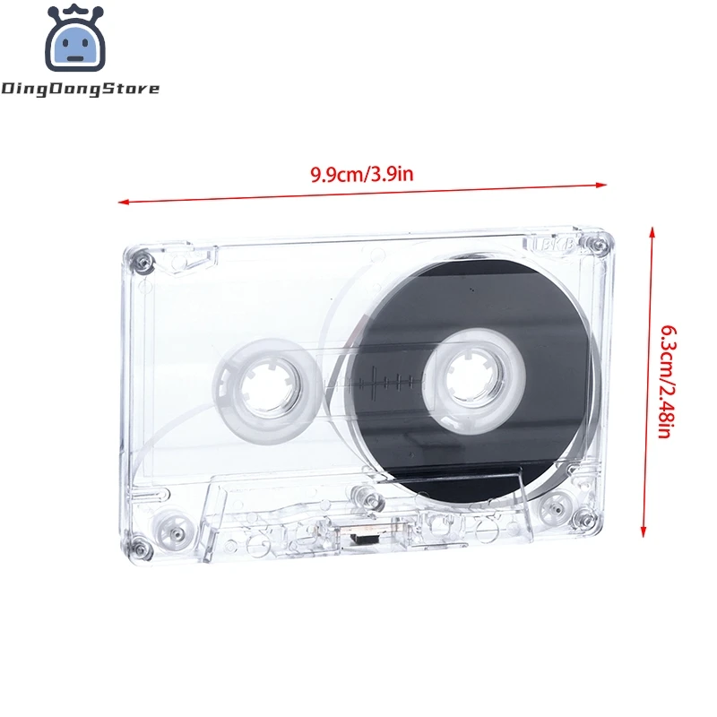 1Pc 60 Minutes Magnetic Audio Tape Standard Cassette Color Blank Tape Player Clear Case For Speech Music Recording