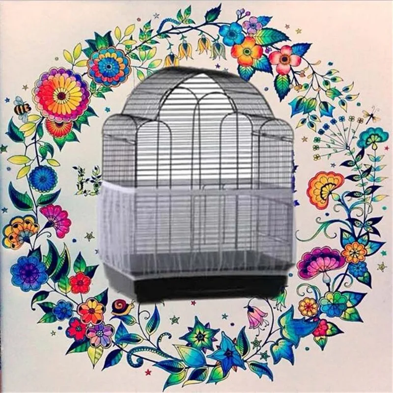 Title 9, Easy Cleaning Bird Cage Covers Mesh Seed Catche...