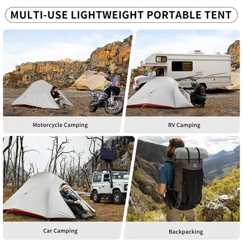 2 Person Tent Lightweight Backpacking Tent with Footprint - Free Standing Ultralight Camping Hiking Backpack Tents 5