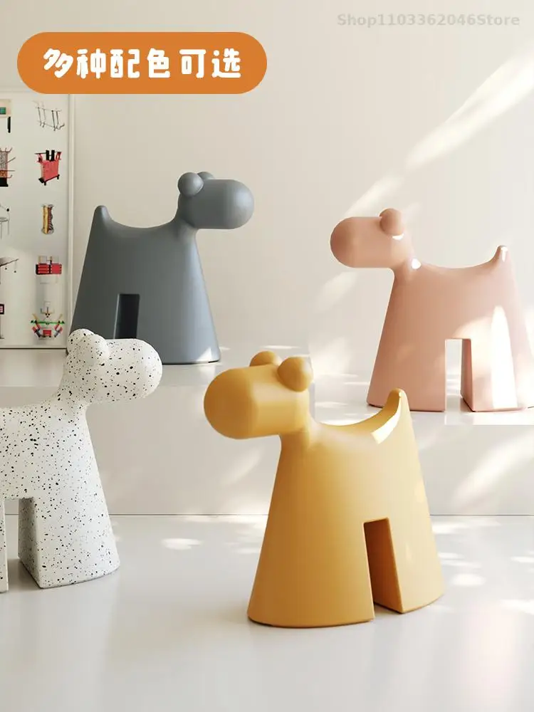 Internet Celebrity Ins Animal Sitting Stool Living Room Creative Puppy Low Stool Bedroom Household Cute Cartoon Children's