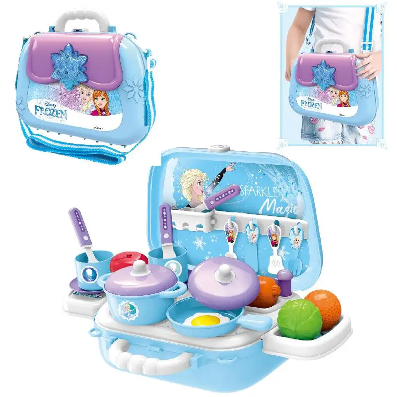 

Dress Up Kids Makeup Toys Frozen Princess Makeup Set Dressup Simulation Plastic Toy Minnie Kitchen Mickey Tools Backpack Gift