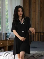 150kg Plus SIze Women Sexy Nightdress Summer Thin Short Sleeve Loose Maternity Loungewear Oversized Pajamas Soft Home Clothes - Image 5