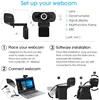 Smart Home Mini Webcam with Own 110 ° 1080P HD Wide Angle Built-in Stereo Microphone Support for Lens Autofocus Plug and Play 5
