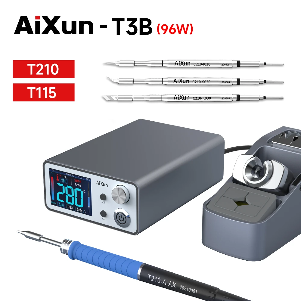 AiXun T3B Soldering Station with T210 T115 Handle Welding Solder Iron